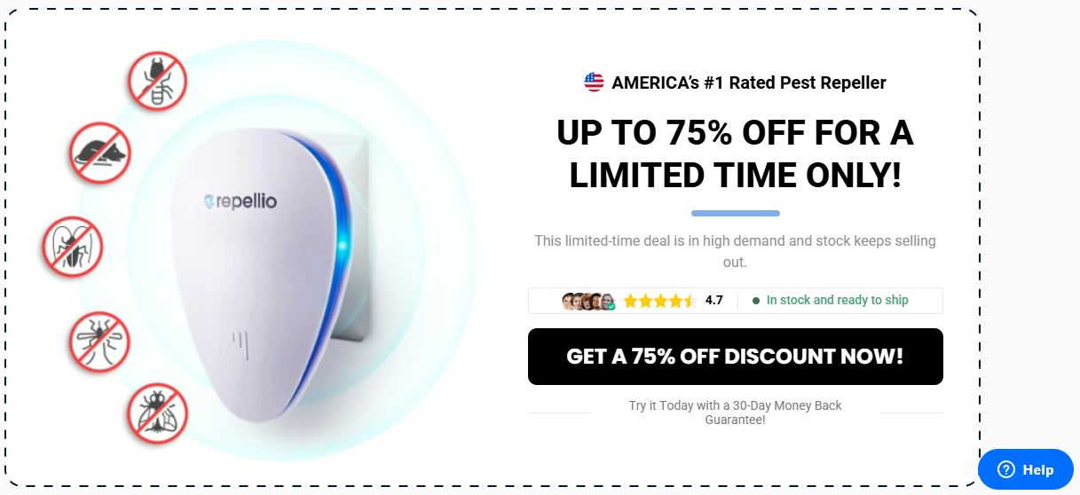 Up to 75% off Repellio Pest Repeller Sound — limited time offer