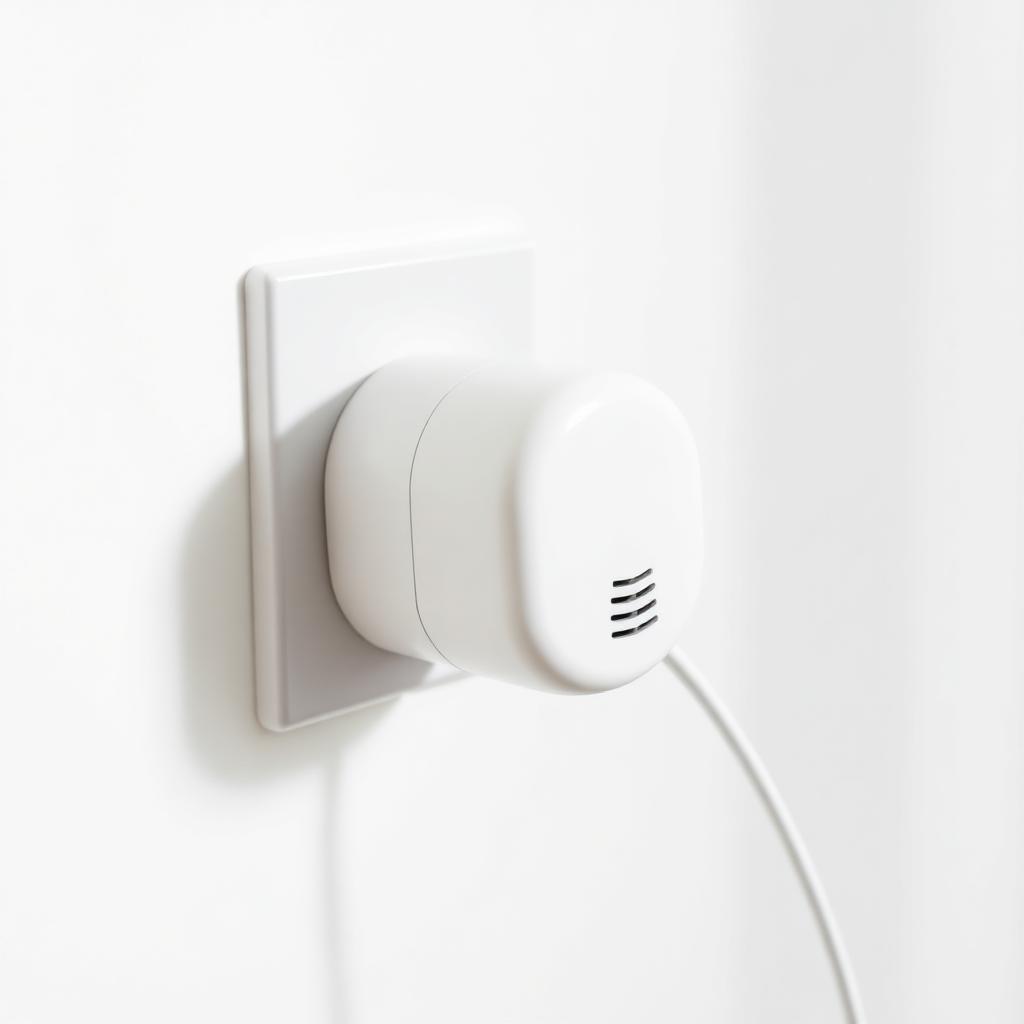 Repellio device plugged into a wall outlet for review